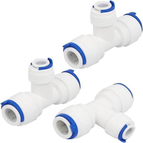 3pcs 3/8" X 3/8" X 1/4" T Shaped 3 Way Tube Quick Push In Contor in Saudi Arabia