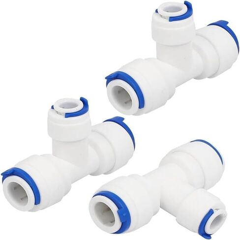 3pcs 3/8" X 3/8" X 1/4" T Shaped 3 Way Tube Quick Push In Contor in Saudi Arabia