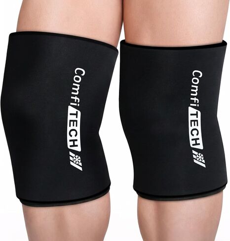 ComfiTECH 2 Pack Knee Ice Pack Wraps, Elbow Calf Brace Flexible Reusable Gel Cold Compression Sleeve for Soothing Meniscus Tear and ACL Discomfort, Muscle Relaxation, Sports Recovery, Medium in Saudi Arabia