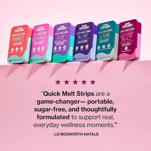 شرائط المسالك البولية من Love Wellness* - شرائح سريعة الذوبان - دعم UT سريع الذوبان مع 36 مجم من PACs من مستخلص فاكهة التوت البري - يعزز صحة المسالك البولية * - لا حاجة للماء - نباتي وخالي من السكر - 32 شريطًا in Kuwait