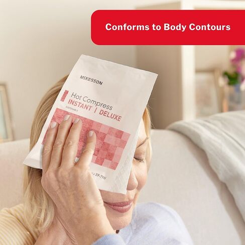 McKesson Hot Compress Instant Hot Pack [24 Pack] Disposable, Heat Packs for Pain Relief, 6.7 in x 9 in in Saudi Arabia