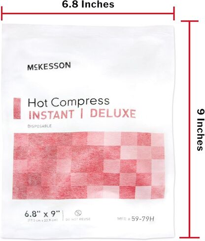 McKesson Hot Compress Instant Hot Pack [24 Pack] Disposable, Heat Packs for Pain Relief, 6.7 in x 9 in in Saudi Arabia