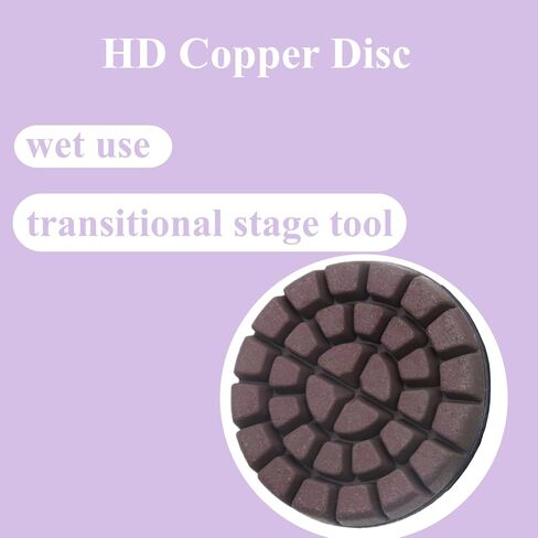 3’’ Concrete Polishing Pucks for Concrete Terrazzo, Hybrid Transitional Diamond Polishing Pads, HD Copper Disc, 200#, 9PCS in Saudi Arabia