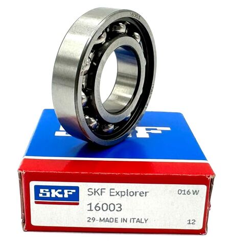 SKF 16003 محمل كروي ذو أخدود عميق، نوع مفتوح، بدون أختام 17X35X8 مم in Saudi Arabia