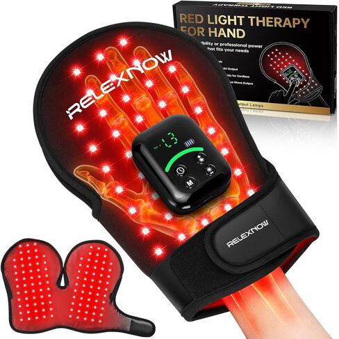 Cordless Red Light Therapy Glove for Hand, 5 Modes 5000mAh Controller Infrared Light Glove with 112 Beads, Timer & Pulse Modes, 660nm & 850nm Infrared Light Therapy Device for Hand Fingers Wrist in Kuwait