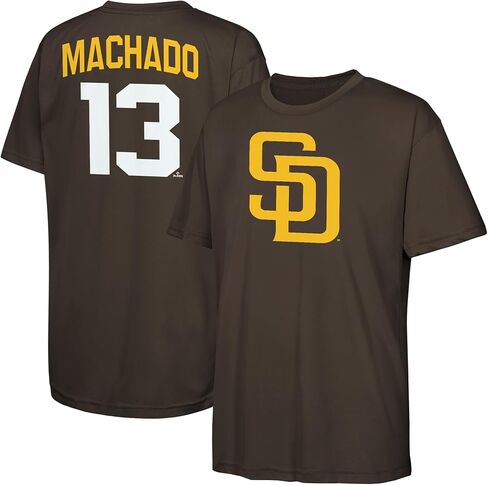 Manny Machado San Diego Padres MLB Kids Youth 8-20 Brown Official Name & Number Performance Jersey T-Shirt in Saudi Arabia