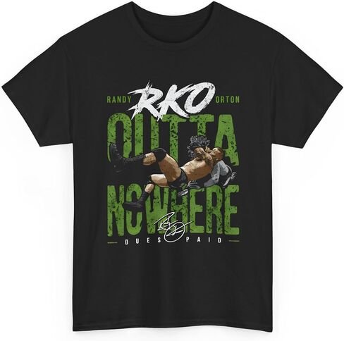 Randy Orton RKO Outta Nowhere Signed Tshirt Pro Wrestling Fans T-Shirt Tee Shirt for Man Woman in Saudi Arabia