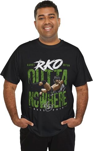 تي شيرت Randy Orton RKO Outta Nowhere Signed Tshirt Pro Wrestling Fans تي شيرت تي شيرت للرجال والنساء in Kuwait