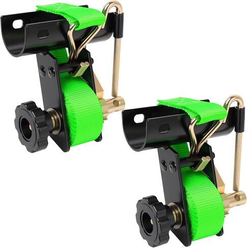 Rack Straps with J-Hook (4PK),1.5" x7.5' Ladder Rack Ratchet Straps, 2" Round Tube Mount, Perfect Ladder Rack Tie-Downs for Trailer Cargo Control in Saudi Arabia