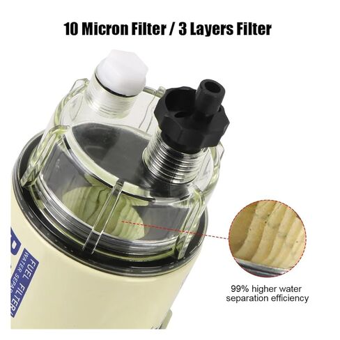 Fuel Filter Water Separator Spin-ON R12T Replaces S3240 120AT NPT ZG1/4-19 Auto Parts for Lawn Mower Engine Marine in Saudi Arabia