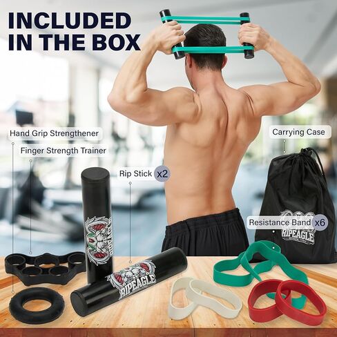 Rip Stick Workout Equipment - Adjustable Resistance Bands, Portable Upper Body Exercise Tool for Shoulder, Joint Rehab, Core, Muscle Building, Ripstick Home Gym Strength Training Accessories in Saudi Arabia