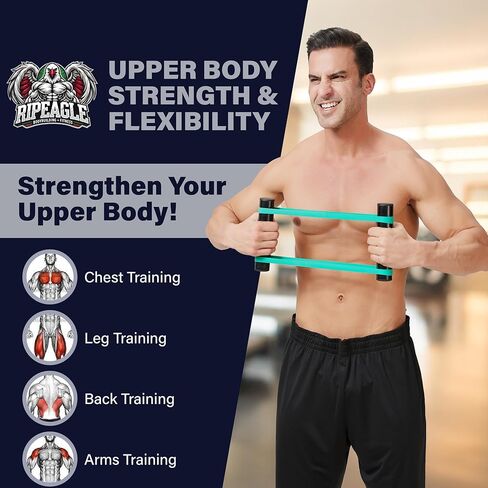 Rip Stick Workout Equipment - Adjustable Resistance Bands, Portable Upper Body Exercise Tool for Shoulder, Joint Rehab, Core, Muscle Building, Ripstick Home Gym Strength Training Accessories in Saudi Arabia