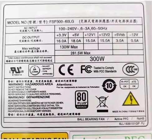 for PSU FSP300-60FAG 00YD993 00YD990 FSP300-60LG 300W Industrial Power Supply in Kuwait