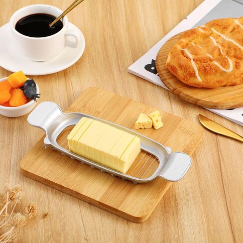 Stainless Steel Butter Slicer Cutter with Ergonomic Handle, Metal Butter Stick Slicer for Single Stick Butter, Wire Cutter for Even Slices, Also Cuts Soft Cheese and Eggs in Saudi Arabia