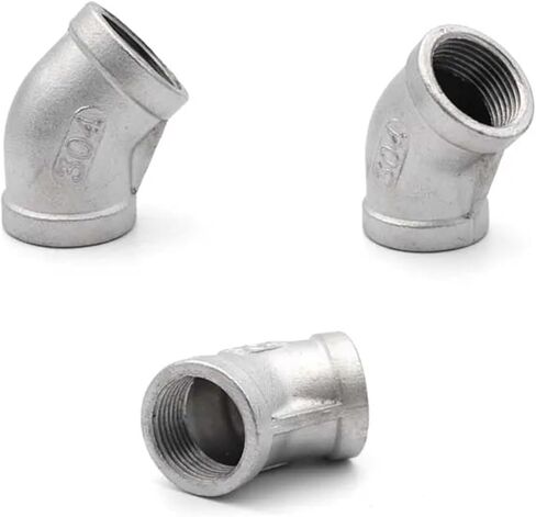 1 قطعة 1/2 "1/4" 3/8 "3/4" 1 "2" 304 الفولاذ المقاوم للصدأ 45 درجة الكوع تركيبات مشتركة داخلية 90 درجة موصل الأنابيب (90 ذكر أنثى الكوع، 3/4") in Saudi Arabia