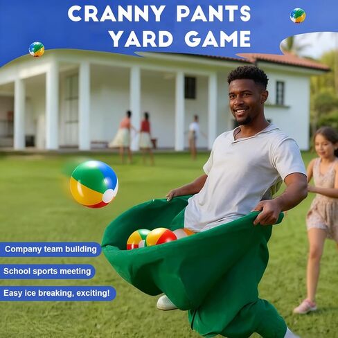 Granny Pants Yard Game, Outdoor Games for Adults, with 10 Inflatable Balls & 2 Air Pumps (Random Colors),The Ultimate Family Reunion Backyard Party Games - 4 in Saudi Arabia