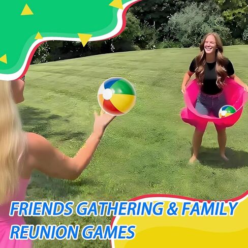 Granny Pants Yard Game, Outdoor Games for Adults, with 10 Inflatable Balls & 2 Air Pumps (Random Colors),The Ultimate Family Reunion Backyard Party Games - 4 in Saudi Arabia