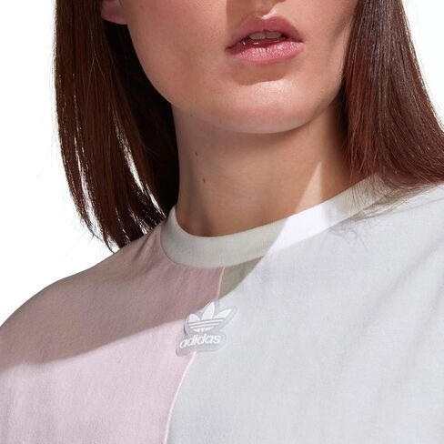 adidas Women's Cropped Short Sleeve Tee, Clear Pink in Saudi Arabia