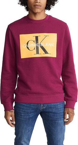 سويت شيرت رجالي من Calvin Klein بشعار Monogram ورقبة دائرية in Saudi Arabia