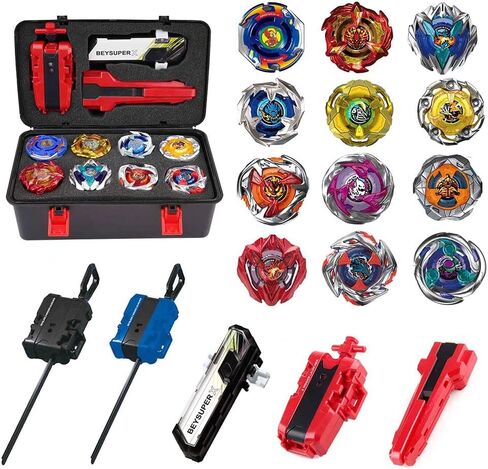 Bey Battling Top Burst Gyro Toy Set Toy Gift for Children Boys Ages 6 8 10 12+ Combat Battling Game 10 Burst Spinning Tops 3 Two Way Launchers Grip Starter in Kuwait