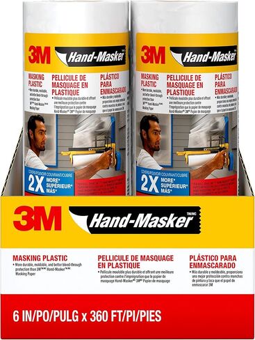 3M Hand-Masker Masking Plastic MPL6, 6 in x 120 yd (15.2 cm x 109 m), White in Saudi Arabia