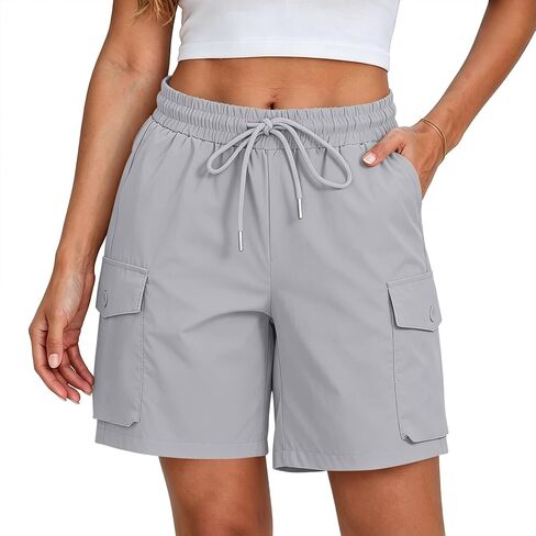 Women Cargo Shorts Outdoor Bermuda Shorts Quick Dry Hiking Short Summer Casual Drawstring Athletic Golf Short in Saudi Arabia