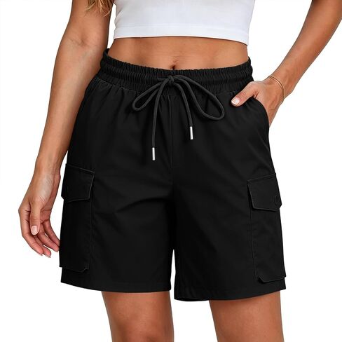 Women Cargo Shorts Outdoor Bermuda Shorts Quick Dry Hiking Short Summer Casual Drawstring Athletic Golf Short in Saudi Arabia