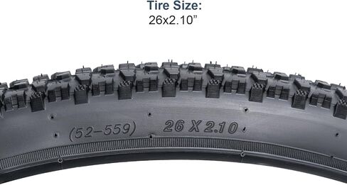 YUNSCM 2-PCS 26" إطارات الدراجة الجبلية 26x2.10/52-559 متوافقة مع إطارات الدراجات على الطرق الوعرة 26x2.0 26x2.10 26x2.125 (Y-1484) in Saudi Arabia