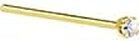 14k Rose Gold 2mm (0.030 cttw) Genuine Diamond Nose Stud Bone 20 Gauge 1/4" in Saudi Arabia