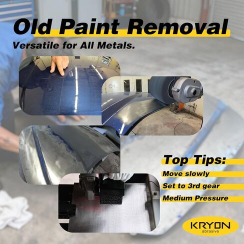KRYON 4-1/2" x 4" Stripping Drum, Black Cleaner Abrasive Drum for Burnishing Polishing Machine, Rust Paint Oxidation Removal, Stainless Steel Finishing, Surface Conditioning Wheel in Saudi Arabia