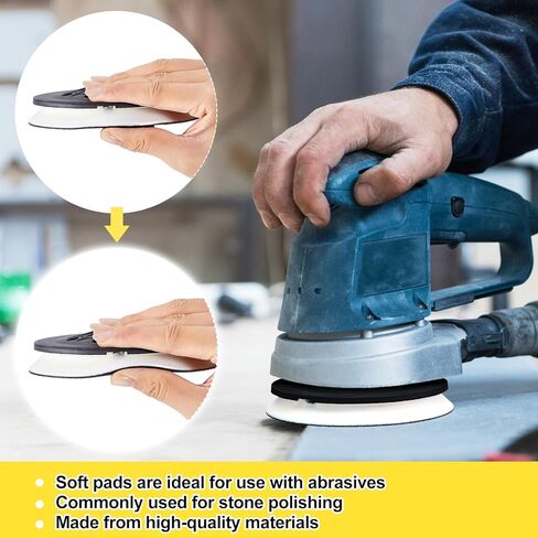 حزمة واحدة من وسادة الصنفرة الناعمة مقاس 5 بوصات من Shimeyao متوافقة مع ماكينة الصنفرة Festool 492286 D125 ETS Ec125، 8 فتحات، وسادة الصنفرة Jetstream in Kuwait