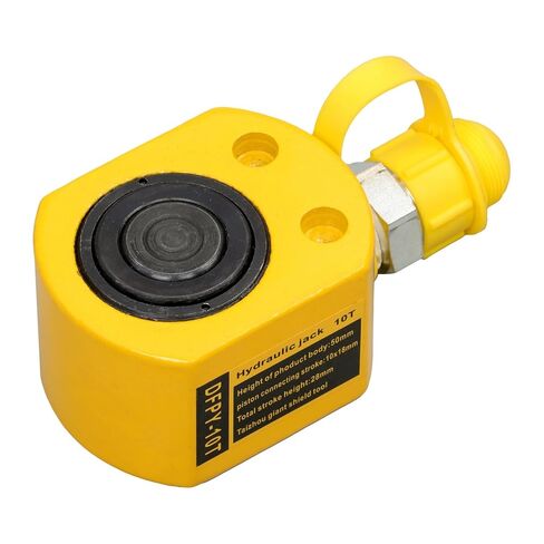 waltyotur 10T Hydraulic Cylinder Jack, Multi-Section 1inch Stroke Low Height Mini Hydraulic Ram Jack, YG-10D Low Profile Lifting Cylinders for Building and Vehicle Maintenance in Saudi Arabia