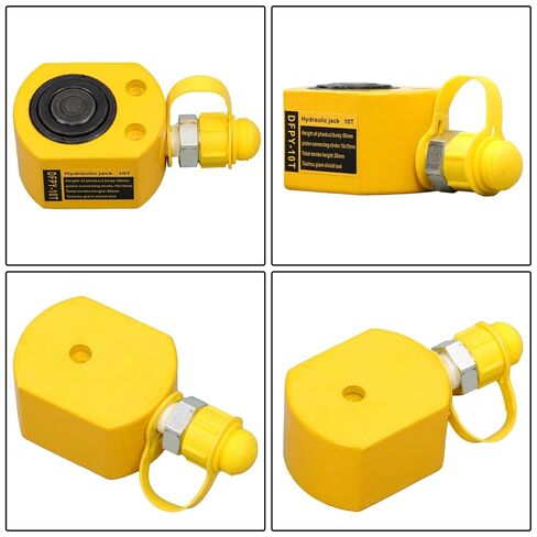 waltyotur 10T Hydraulic Cylinder Jack, Multi-Section 1inch Stroke Low Height Mini Hydraulic Ram Jack, YG-10D Low Profile Lifting Cylinders for Building and Vehicle Maintenance in Saudi Arabia