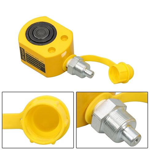 waltyotur 10T Hydraulic Cylinder Jack, Multi-Section 1inch Stroke Low Height Mini Hydraulic Ram Jack, YG-10D Low Profile Lifting Cylinders for Building and Vehicle Maintenance in Saudi Arabia