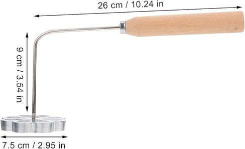 Tofficu Rosette Iron Set with Handle, Bunuelos Mold, Aluminum Alloy Waffle Mold, Cooking Stamp Maker Kit, Molde Para BuñUelos De Viento for Kitchen Baking in Saudi Arabia