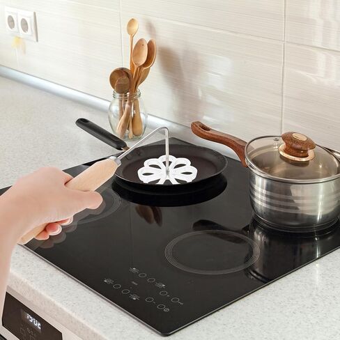 Tofficu Rosette Iron Set with Handle, Bunuelos Mold, Aluminum Alloy Waffle Mold, Cooking Stamp Maker Kit, Molde Para BuñUelos De Viento for Kitchen Baking in Saudi Arabia