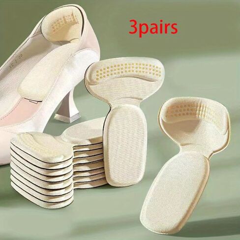 3 Pairs Heel Pads for Big & Loose Shoes, Pain Relief, Stop Slip and Blister, Large Grips Cushion Inserts to Make Men & Women in Saudi Arabia