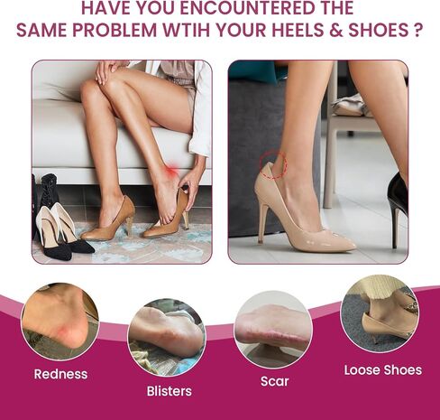 Bukihome Heel Pads Grips for Shoes - Strong Adhesive Heel Cushion Inserts Improve Shoe Fit, Prevent Slipping, Rubbing, Blisters, Foot Pain - Heel Peotector for Women Men Shoes Too Big (Gray,3 Pairs) in Saudi Arabia