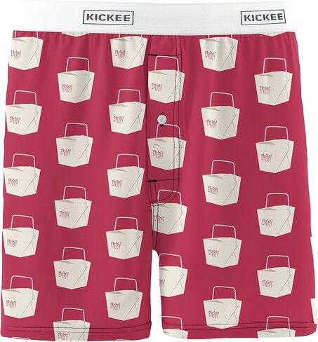 KICKEE Men’s Print Boxer Short Underwear, Silky Soft Printed Boxer Briefs for Men, Lightweight and Breathable Mens Boxers in Kuwait