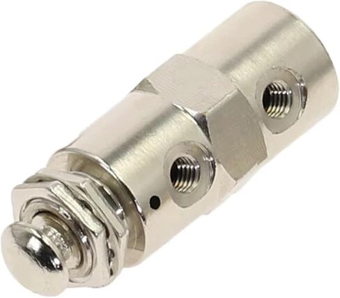 Cylinder Pneumatic Mechanical Valve 2 Position 5 Way Air Exhaust Valve M5 Thread Push Button Switch TV-4P W Fiittings 1Pcs(TAC2-4P-PC6MM) in Saudi Arabia