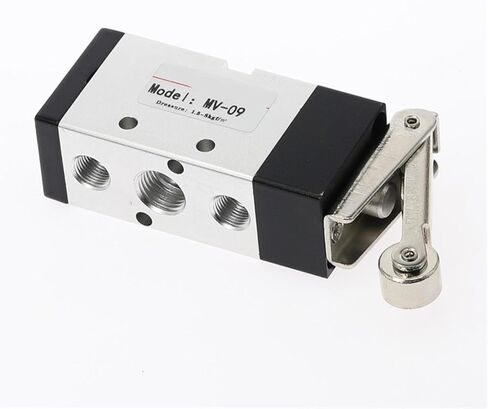 MV-09 Roller Lever 2 Position 5 Way Scroll Wheel Mechanical Valve MV522R Air Inlet Outlet 1/4 Inch Exhaust 1/8 Inch 1Pcs(MV-09-PC 6mm) in Saudi Arabia
