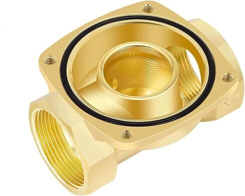 1-1/2 Inch Normally Closed Brass Solenoid Valve 110V 220V 24V 12V Direct Acting For Water Gas Oil 1Pcs(380VAC_VITON-SEAL) in Saudi Arabia