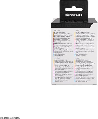 Asmodee Star Wars: Unlimited Soft Crate - Full-Color Printed & Officially Licensed Durable Deck Box, Holds 60 Double-Sleeved Cards, Perfect for TCGs and LCGs, Design in Saudi Arabia
