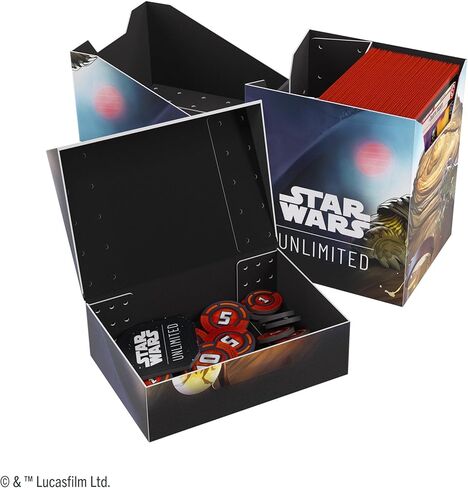 Asmodee Star Wars: Unlimited Soft Crate - Full-Color Printed & Officially Licensed Durable Deck Box, Holds 60 Double-Sleeved Cards, Perfect for TCGs and LCGs, Design in Saudi Arabia