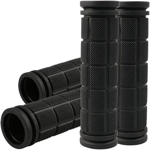 4-Pack Rubber Bike Grips – Universal 25mm Diameter Handlebar Grips for All Bikes – Short Design for Comfort and Control in Saudi Arabia