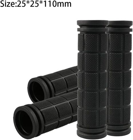 4-Pack Rubber Bike Grips – Universal 25mm Diameter Handlebar Grips for All Bikes – Short Design for Comfort and Control in Saudi Arabia