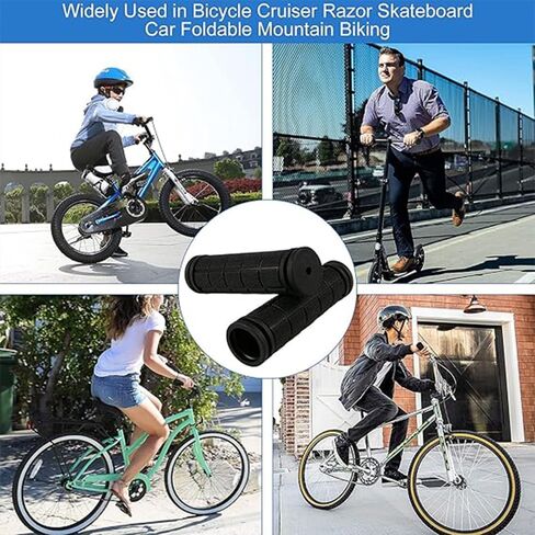 4-Pack Rubber Bike Grips – Universal 25mm Diameter Handlebar Grips for All Bikes – Short Design for Comfort and Control in Saudi Arabia