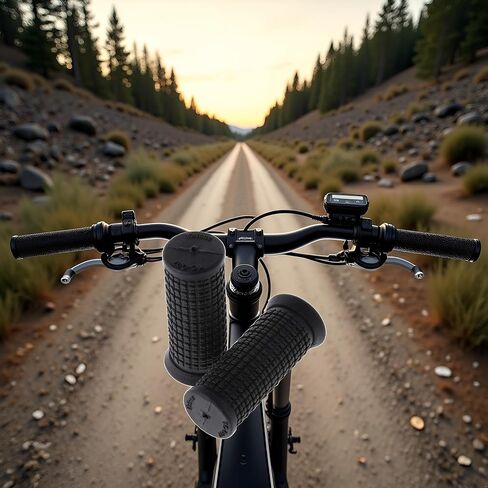 2 جهاز كمبيوتر شخصى مقابض مقود الدراجة السوداء، MTB Cycle Road Mountain Bike Scooter Bikes مقبض شريط مطاطي نهاية قبضة قفل واحد على شريط مقبض الدراجات، قبضة يد مطاطية ناعمة غير قابلة للانزلاق مقابض دراجة مريحة مريحة in Kuwait