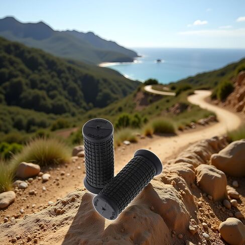 2 جهاز كمبيوتر شخصى مقابض مقود الدراجة السوداء، MTB Cycle Road Mountain Bike Scooter Bikes مقبض شريط مطاطي نهاية قبضة قفل واحد على شريط مقبض الدراجات، قبضة يد مطاطية ناعمة غير قابلة للانزلاق مقابض دراجة مريحة مريحة in Kuwait