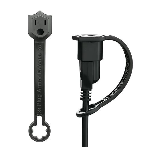 Mellbree Outdoor Plug Cover, Waterproof Extension Cord Plug Protector for 2 & 3 Prong 120V Outlets - Weather Proof Exterior End Cap for Outside Electrical Plugs, Black in Saudi Arabia